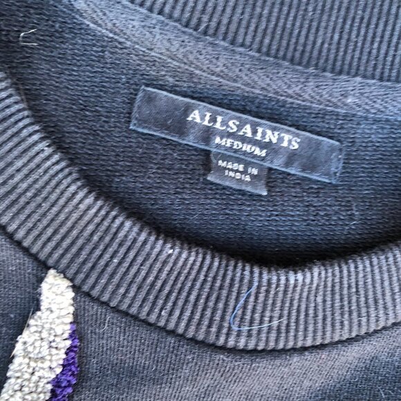 Rare All Saints Scar Sweater Medium - Picture 7 of 9